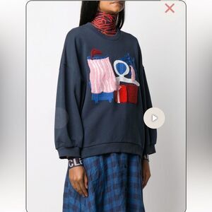 HENRIK VIBSKOV BATHROOM SWEATSHIRT IN‎ NAVY Size XS